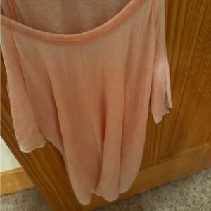 Express Light Peach Off-Shoulder Women's Top